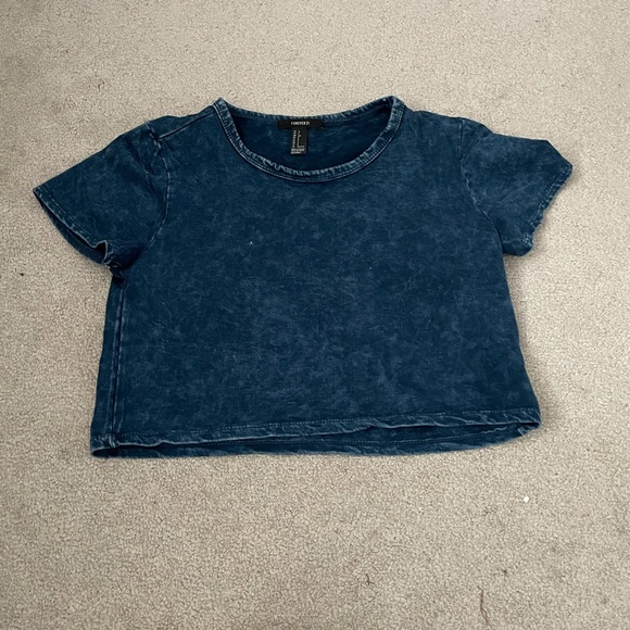 Navy cropped top - Picture 2 of 2